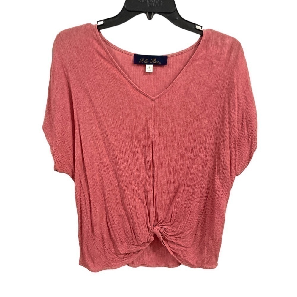 Francesca’s Blue Rain Brand Tie Knot Top size Small/ WILL Fit Size Medium